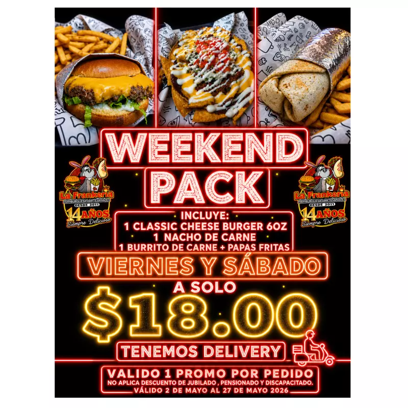 WEEKEND PACK $18.00
