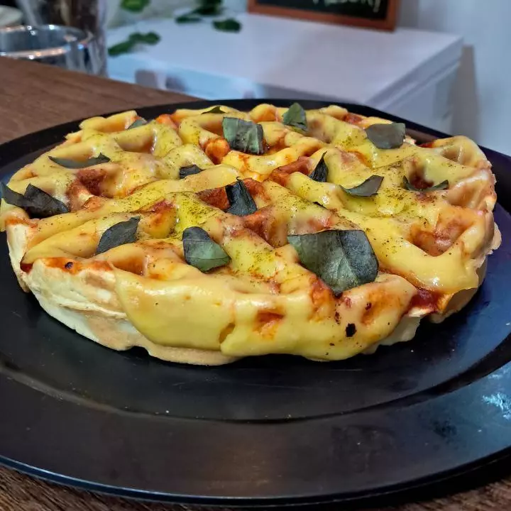 Waffle de Pizza Proteico
