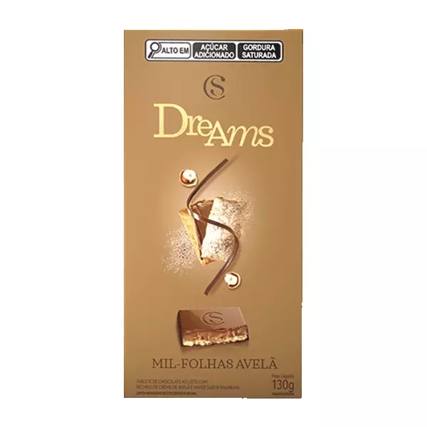 Tablete Dreams Mil-Folhas Avelã 130g