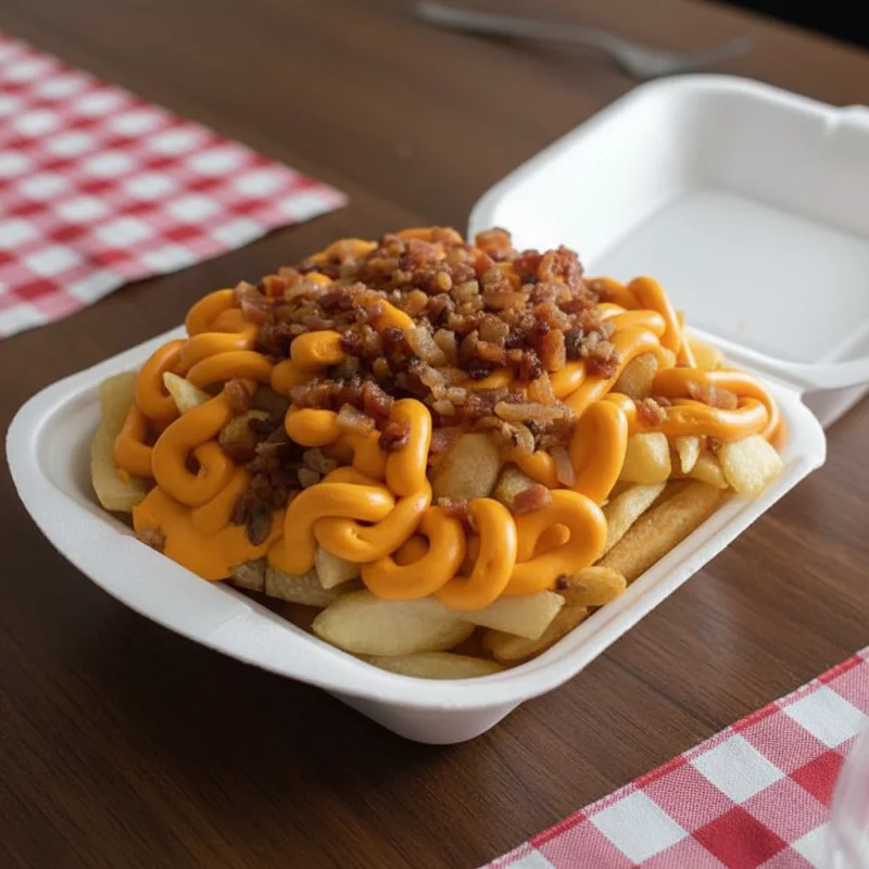 Batata frita com bacon