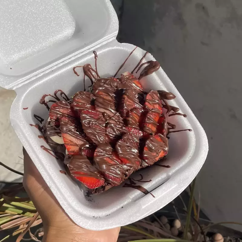 Brownie bomba de morango!!