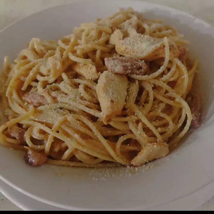 PASTA POLLO Y TOCINETA