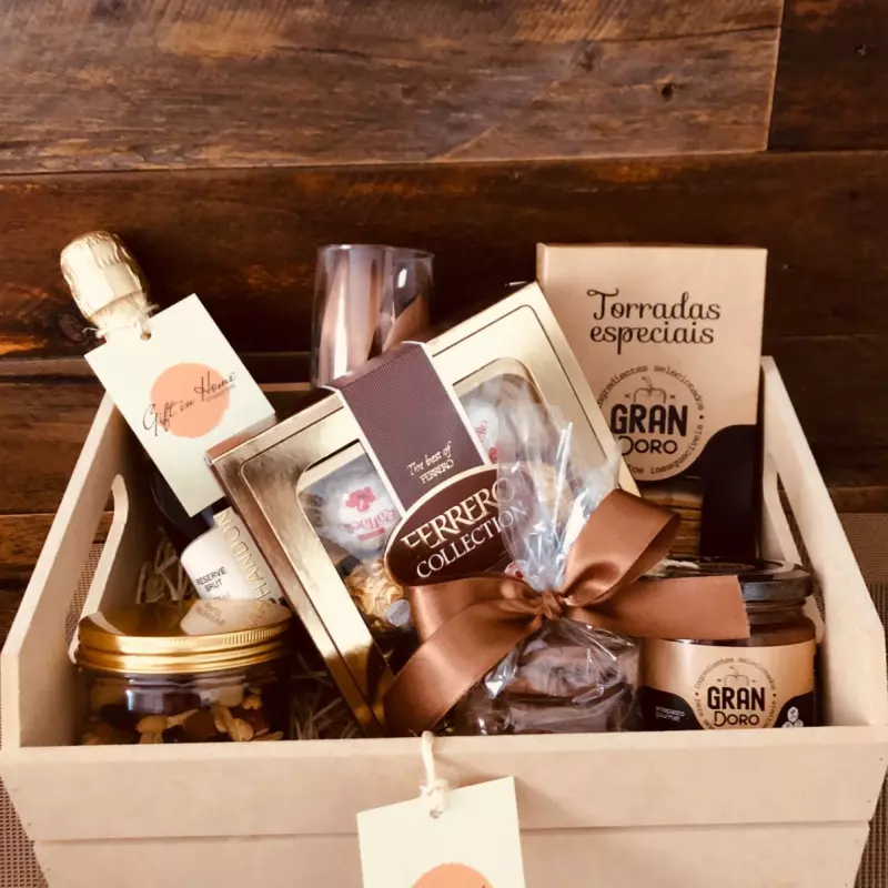 CESTA DE CHAMPANHE PURO LUXO