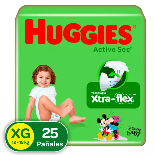 PAÑALES HUGGIES ACTIVE SEC ETAPA 5