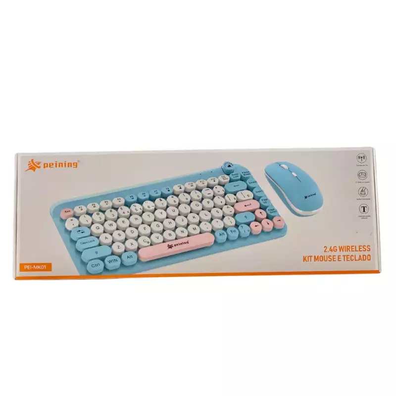 KIT TECLADO PEINING S/FIO PEI-MK01