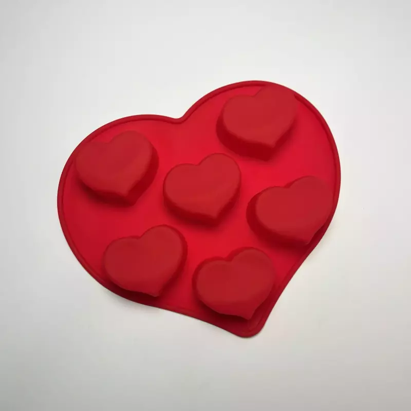 Molde de silicón de corazones
