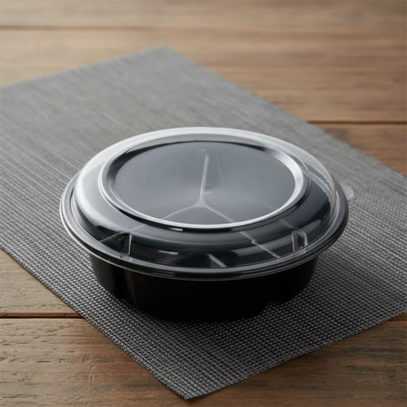 1256 CONTENEDOR 3 DIVISIONES NEGRO