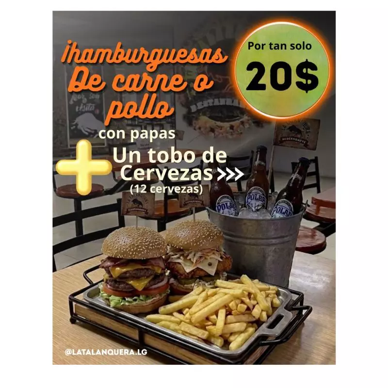 2 hamburguesas de pollo o carne + to