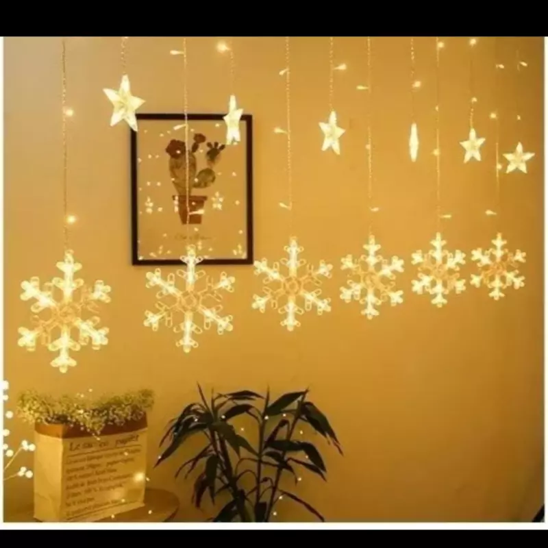 🌲LUZ CASCADA ESTRELLA Y COPO NIEVE✨