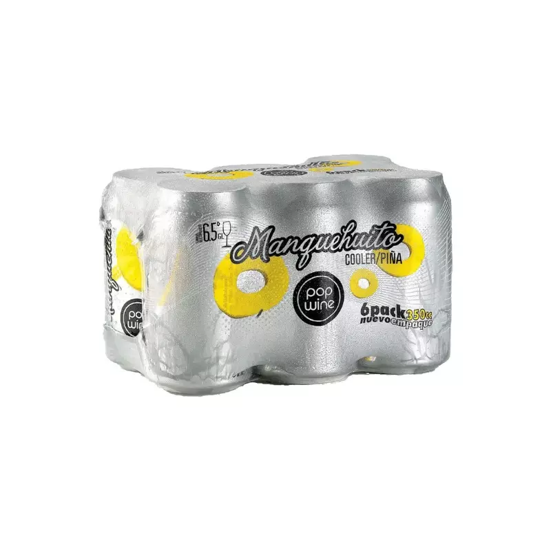 Pack Vino Manquehuito Piña Lata 6 x