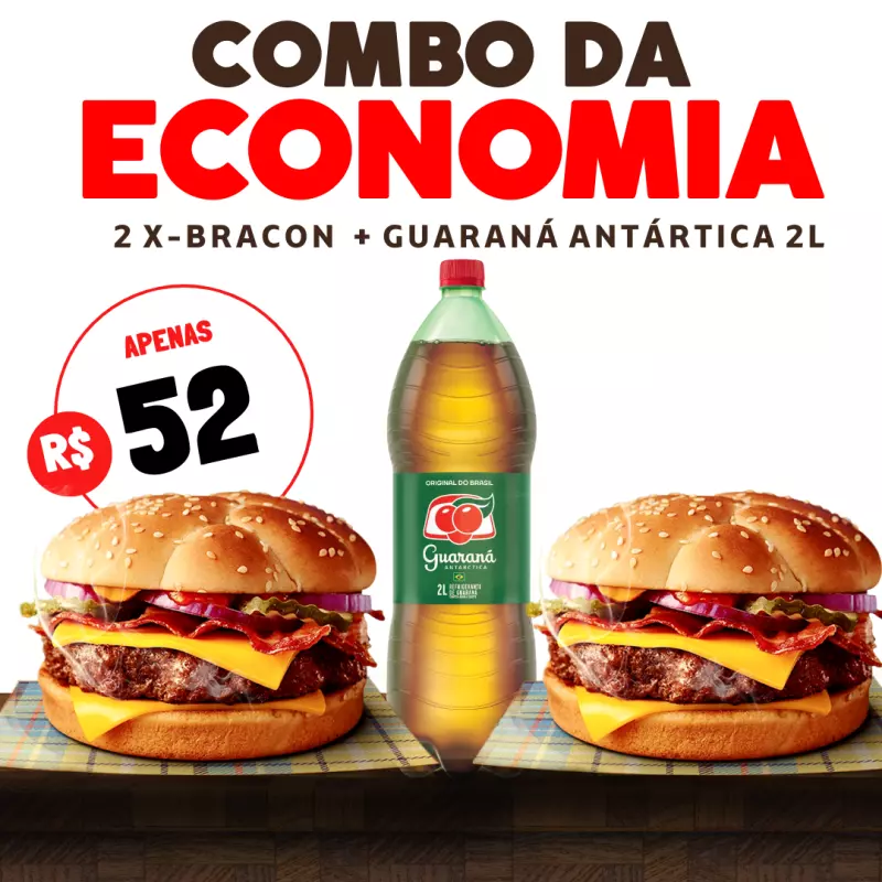 2 X BACON + Guaraná Antártica 2L