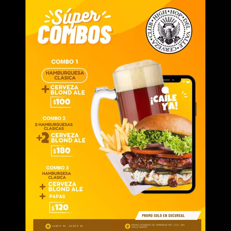 PROMO HAMBURGUESA CON CERVEZA