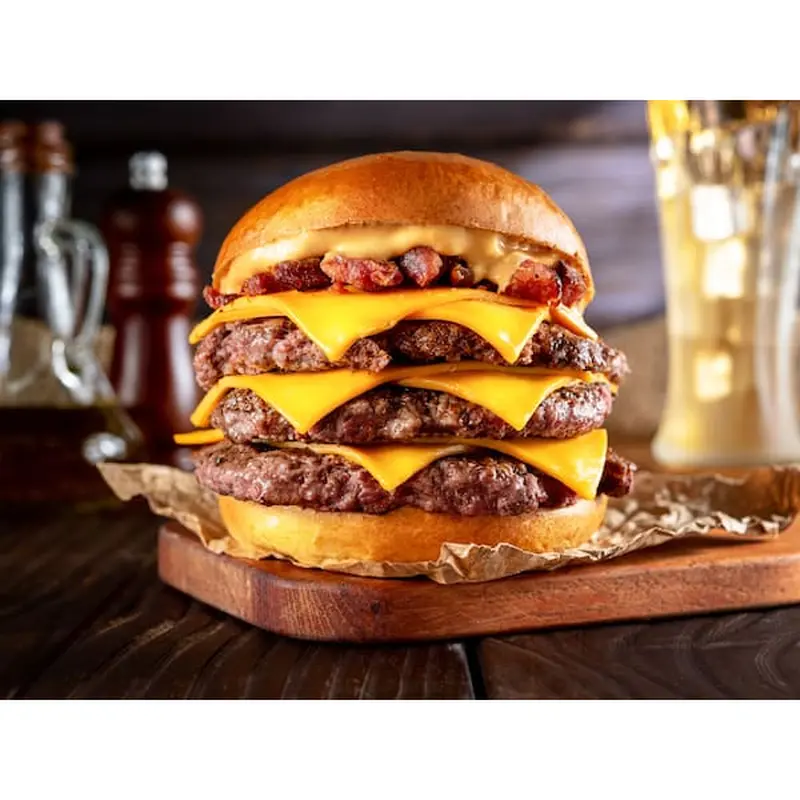Double Triple Take (a.k.a 300) | 3 Smash 300g + Cheddar e Bacon