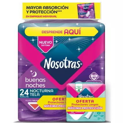 Toalla Nosotras Buenas Noches 24 uni