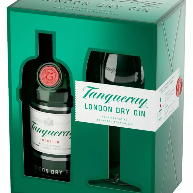 KIT TANQUERAY C/ TAÇA DE VIDRO
