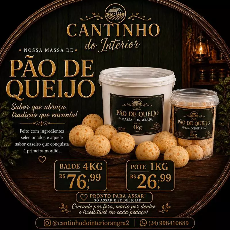 Balde de massa PÃO de queijo/ 4kg
