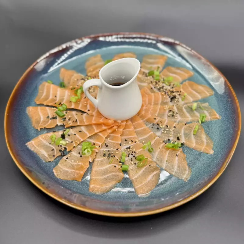 Salmon Carpaccio with Ponzu sauce
