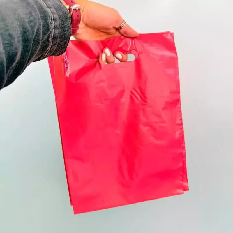 Bolsa boutique rojo coral (25x35)