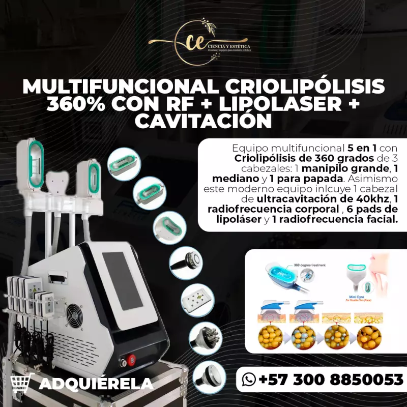 Criolipolisis 360° Multifuncional