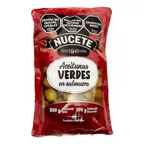 Aceitunas verdes Nucete