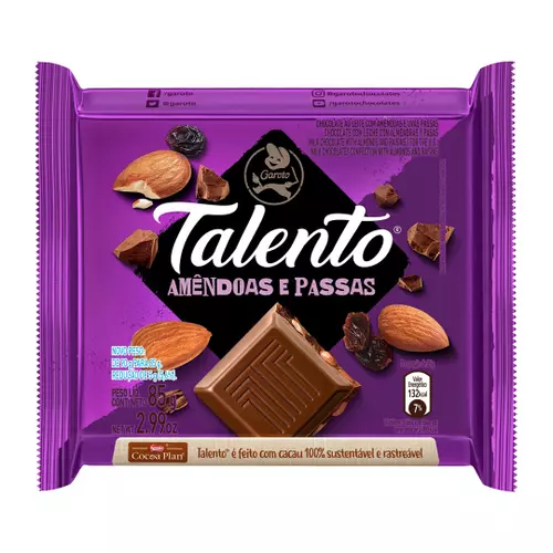 Hoc Talento amêndoas e passas 85g