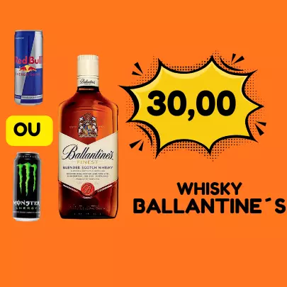 COPÃO DE BALLANTINES  C/REDBULL/MONS