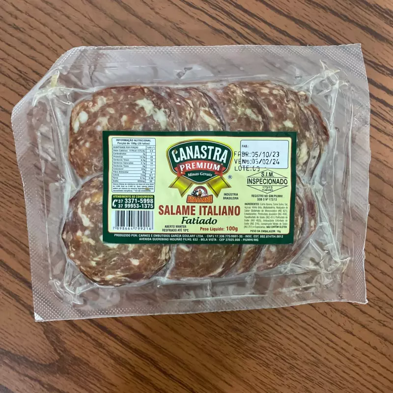 Salame Italiano Fatiado Canastra