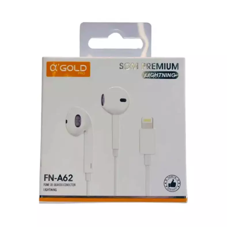 FONE C/FIO GOLD LIGHTINING FN-A62