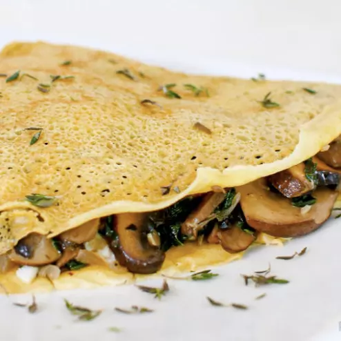 Espinacas, champiñones y queso