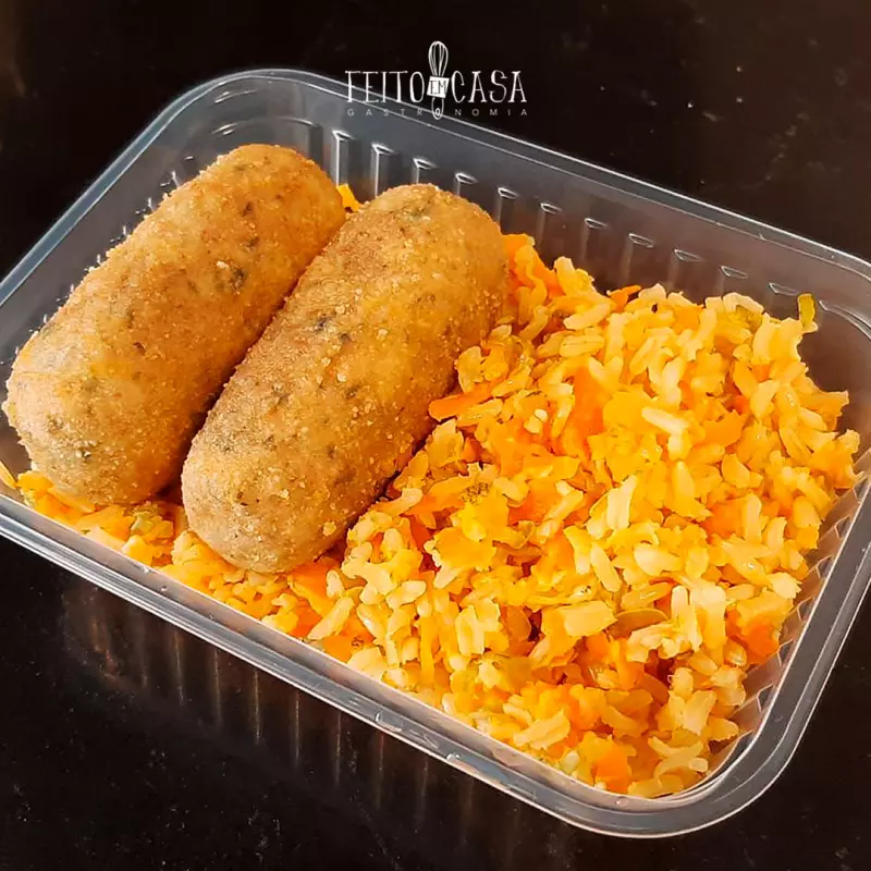 *Croquete de carne com mix de arroz