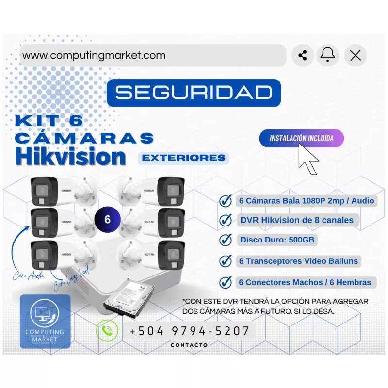 Kit de 6 Cámaras