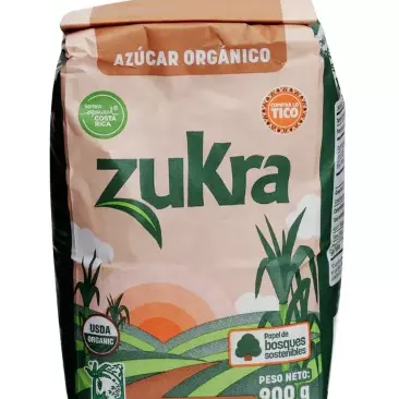 Azúcar crudo orgánico Zukra 900 g