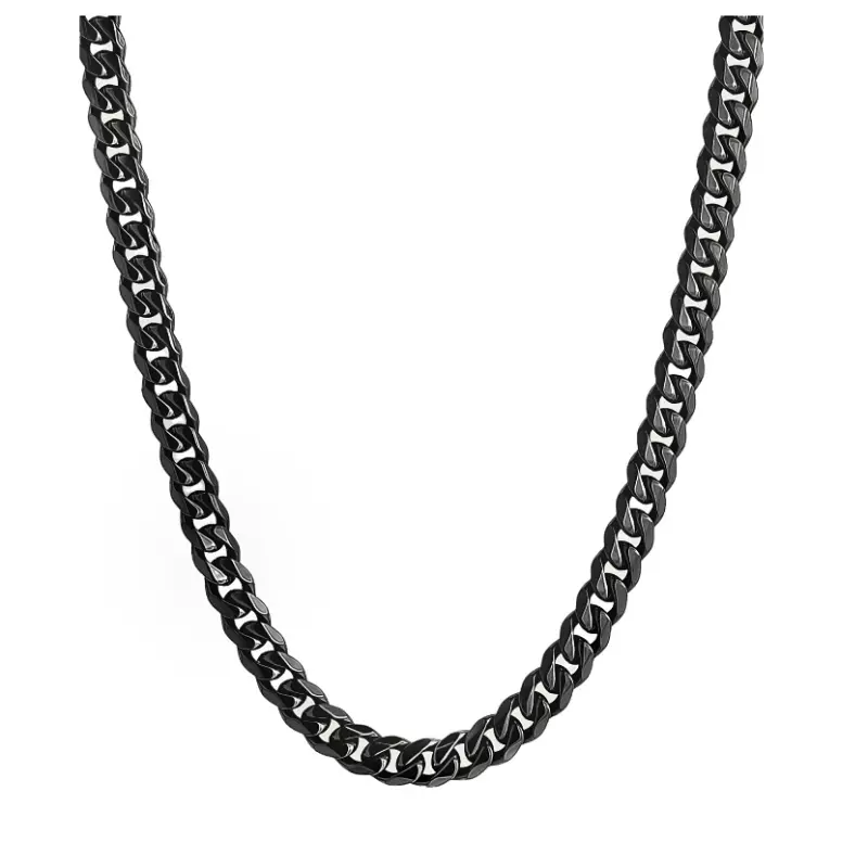 7mm Black Cuban Link Chain