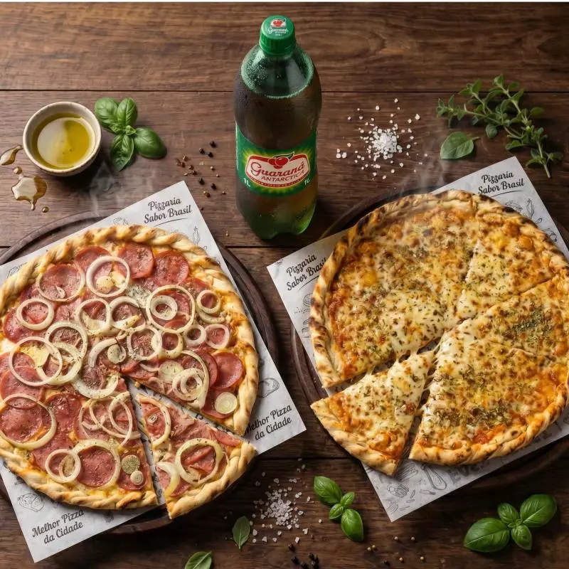 2 Pizzas Grandes + Guaraná 1 litro