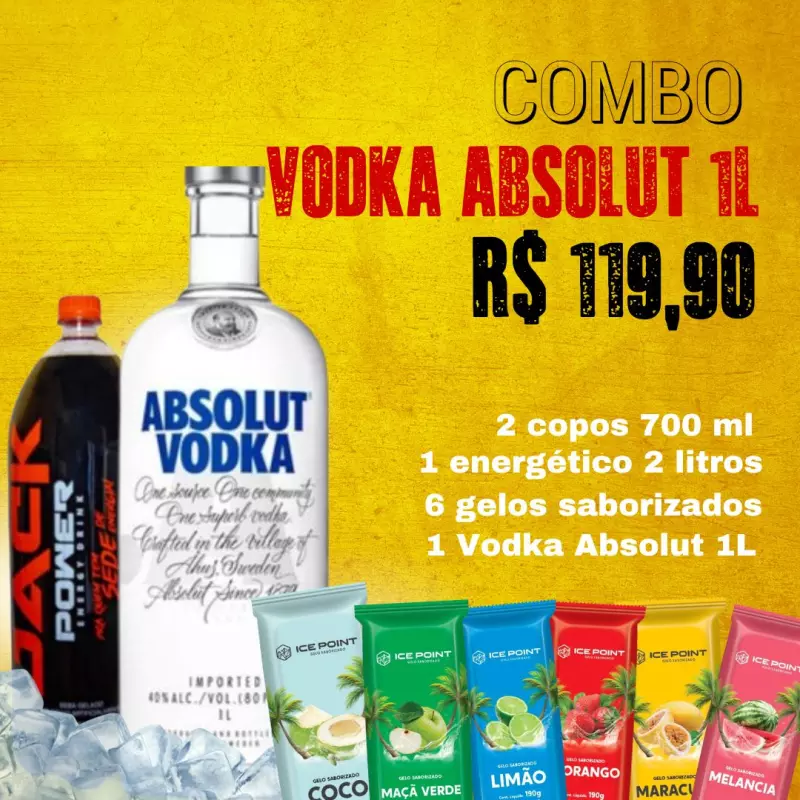 Combo - Vodka Absolut 1L