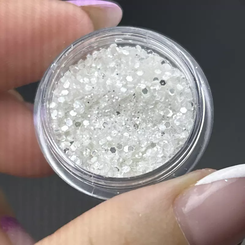 Glitter Flocado Branco N•160