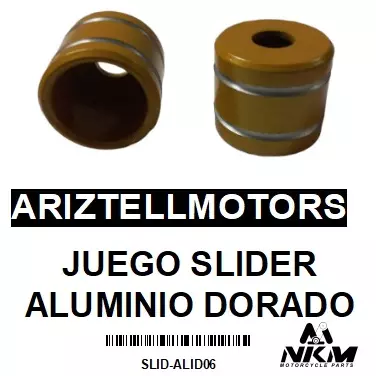 JUEGO SLIDER ALUMINIO DORADO