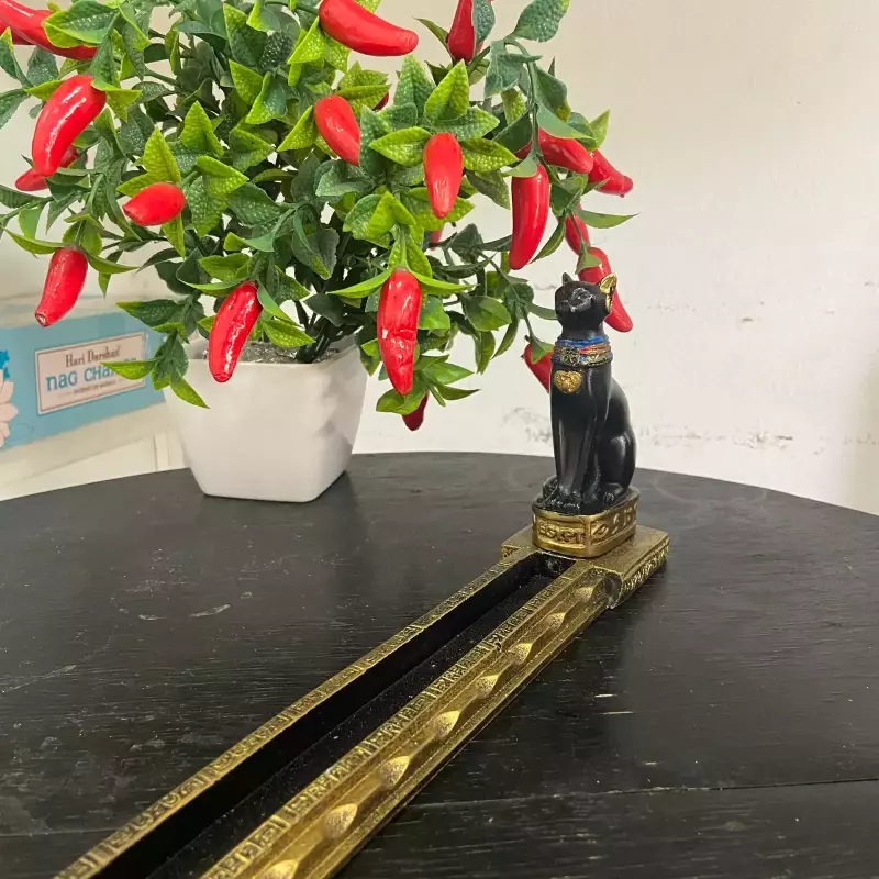 Incensário Deusa Gato Bastet 24cm