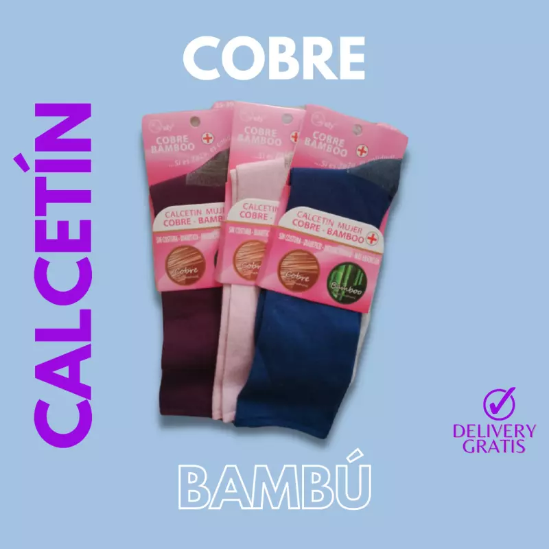 CALCETIN COBRE-BAMBU MUJER