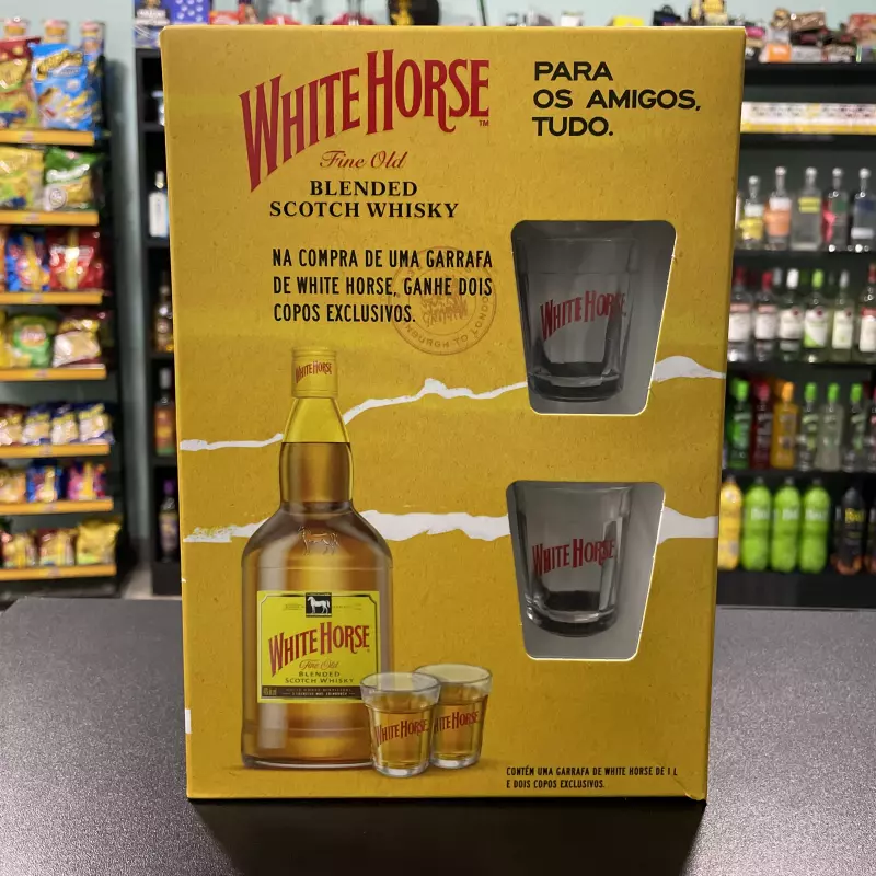 Kit Whisk White Horse C/Copo