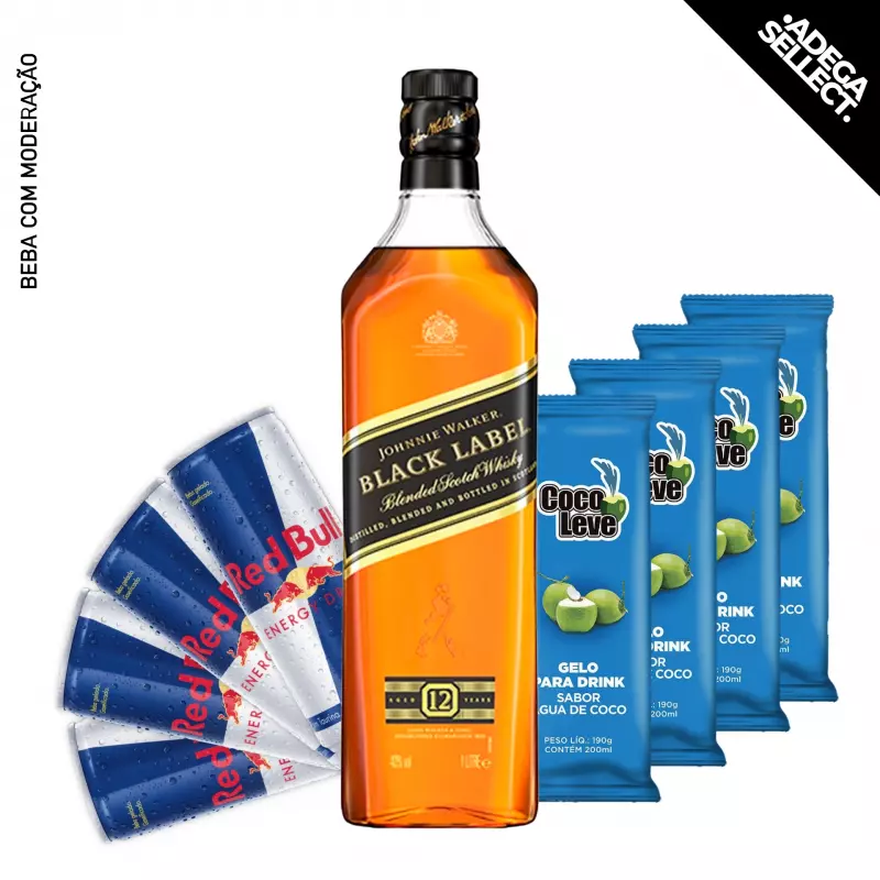 Combo Whisky J.Walker Black Label 1L