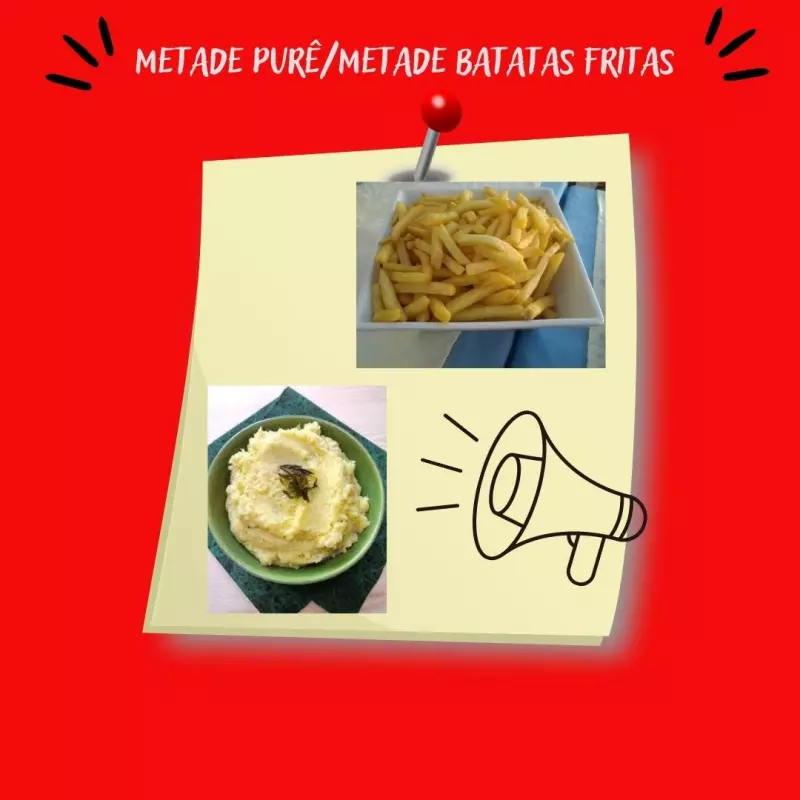 Porção de batatas fritas / purê