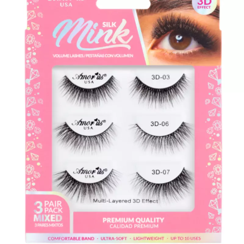 Silk mink 3 pair 3D3P-MIX-1