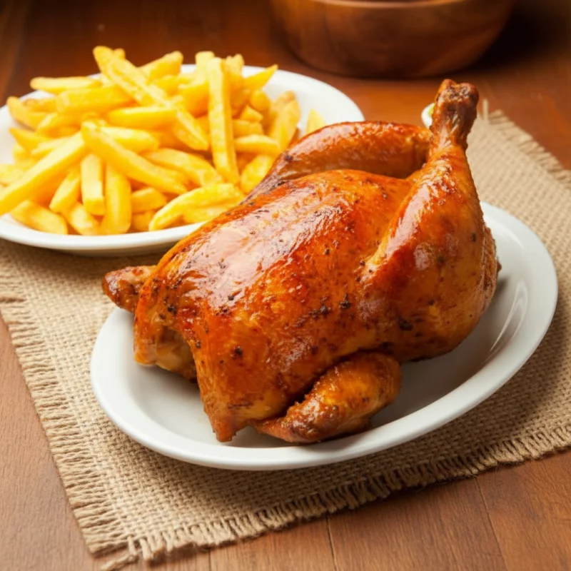 2 Pollos asados + 1.5kg Papas Fritas