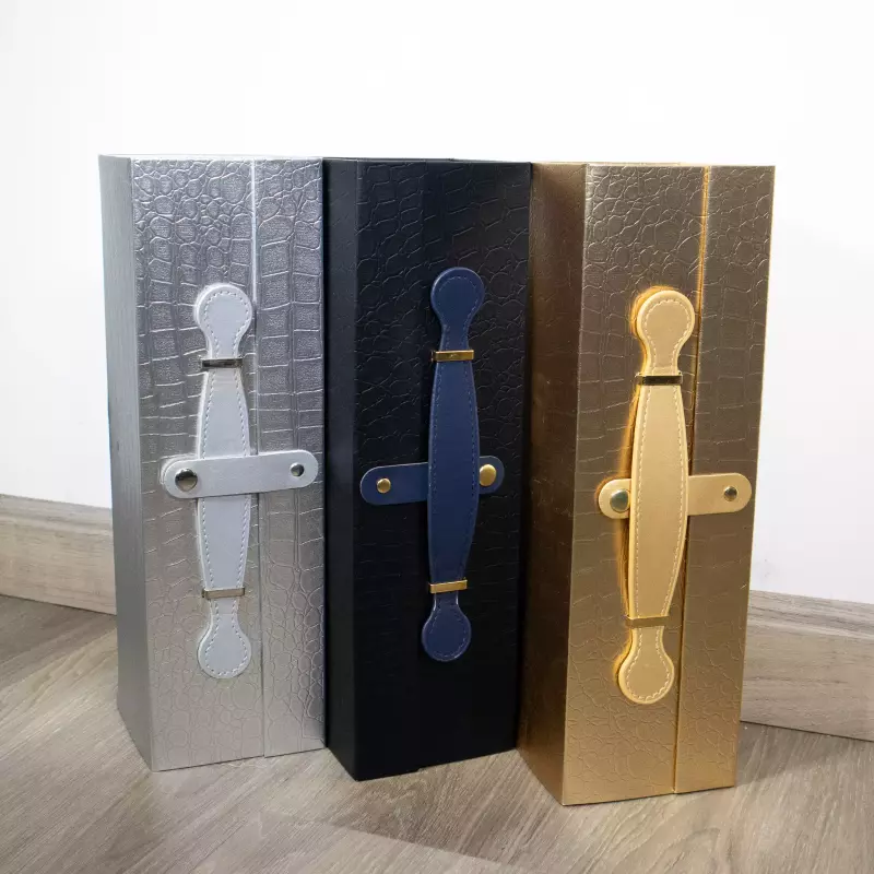 Caja Maletin de Piel Botellas #Z231