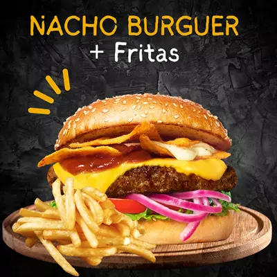 NACHO BURGUER + FRITAS (P)