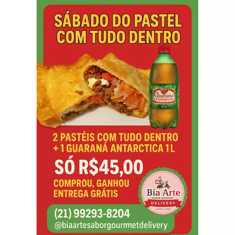 Sábado do pastel com tudo dentro