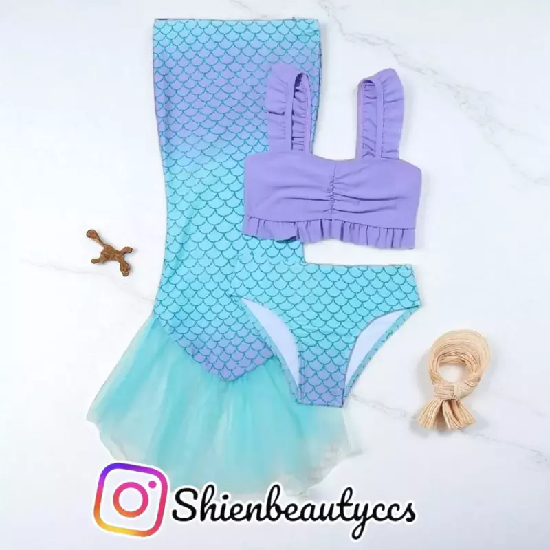 Traje 3 piezas cola de Sirena