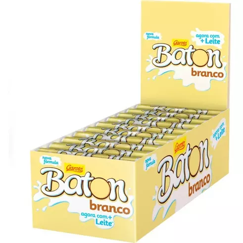 BATON GAROTO BRANCO 16G 30 UNI