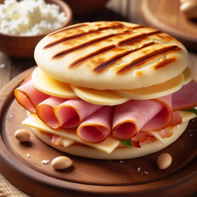 AREPA JAMÓN Y QUESO